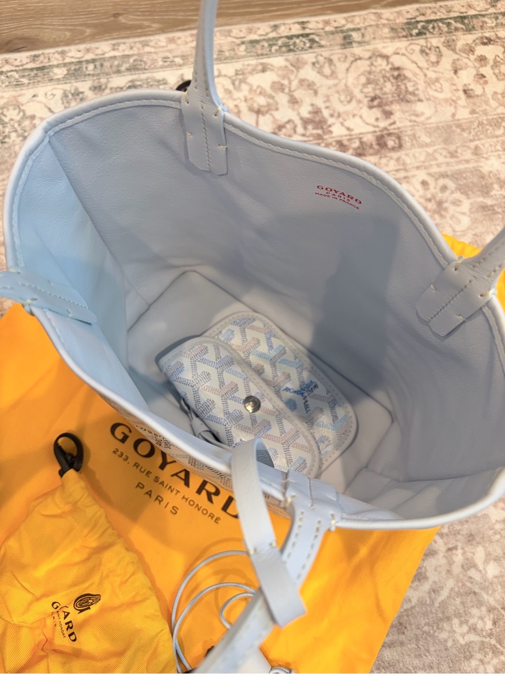 Goyard Mini Anjou Tote Polar Ice Blue - Picture 9 of 11